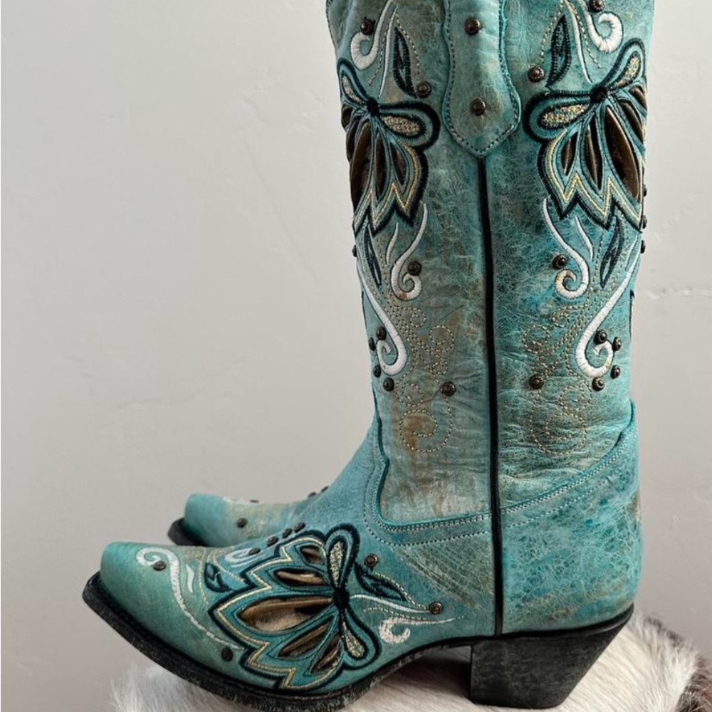 Tan Leather Western Boots by JVE WEST